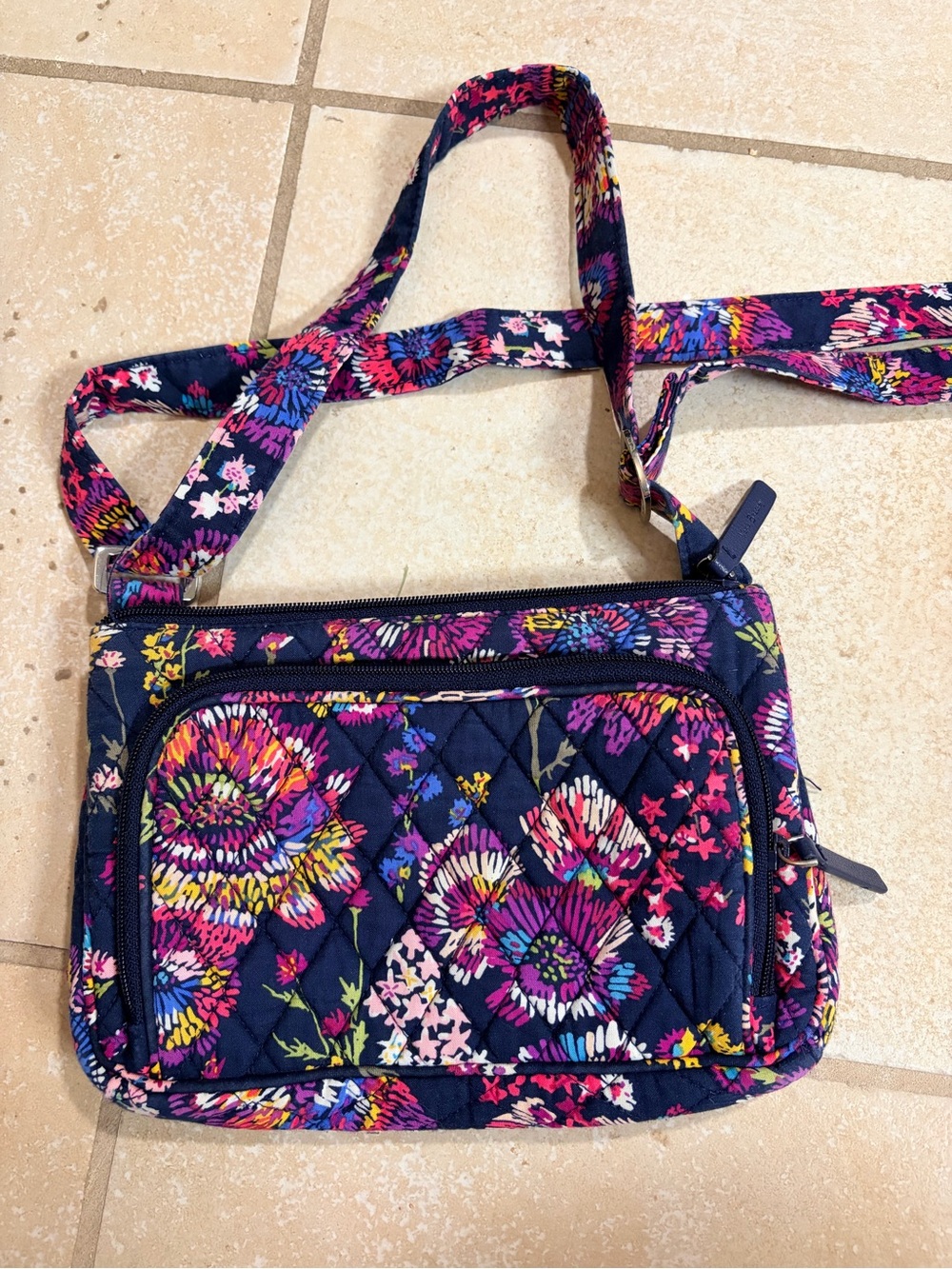 Vera Bradley Midnight Wildflowers Crossbody